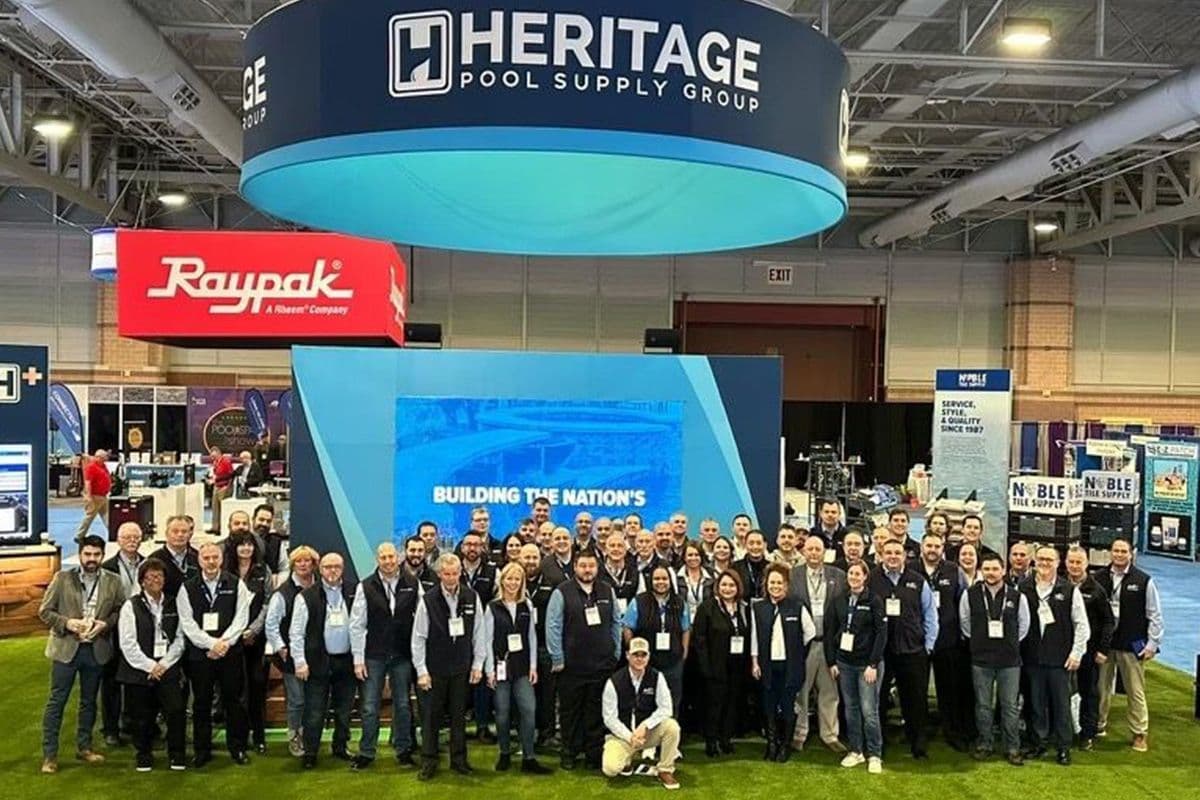 Heritage employees at a convention hall.